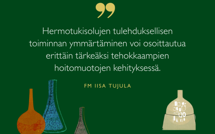 Hermotukisolujen tulehduksellisen toiminnan ymmärtäminen voi osoittautua erittäin tärkeäksi tehokkaampien hoitomuotojen kehityksessä, sanoo Iisa Tujula.